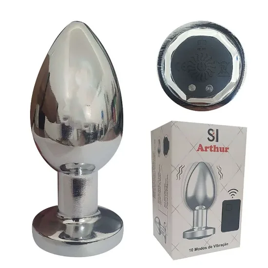 Plug Anal Recarregável com Vibração e Controle Remoto – Tamanho M – SI
