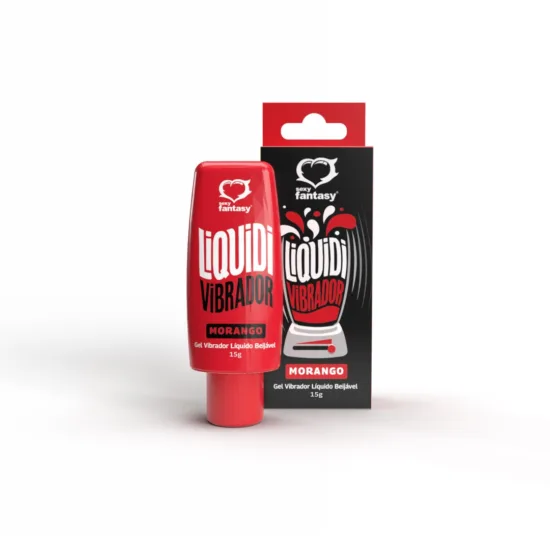 Gel Liquidi Vibrador Líquido Beijável Morango Sexy Fantasy 15g