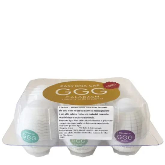 Masturbador Masculino Egg, Caixa com 6 Unidades