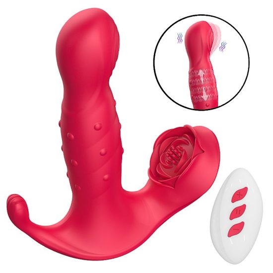 Vibrador de Ponto G e clitóris com Vai e Vem de Anel - Dedilhar / Tapping - Petty-B - SI