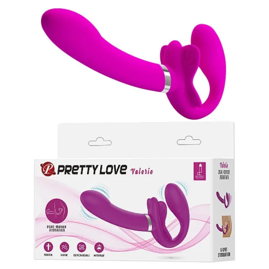 Vibrador de casal com Ponto G Strapless Com 12 Vibração Modos de - Valerie - Pretty Love
