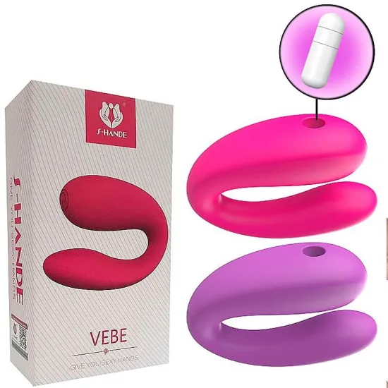 Vibrador de Casal / À Bateria - Vebe - S-Hande 6,8x4,6cm