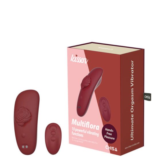 Vibrador recarregável para calcinha com imã para fixação Com 10 Modos de Vibração e Controle -CHISA KISSEN MULTIFLORA
