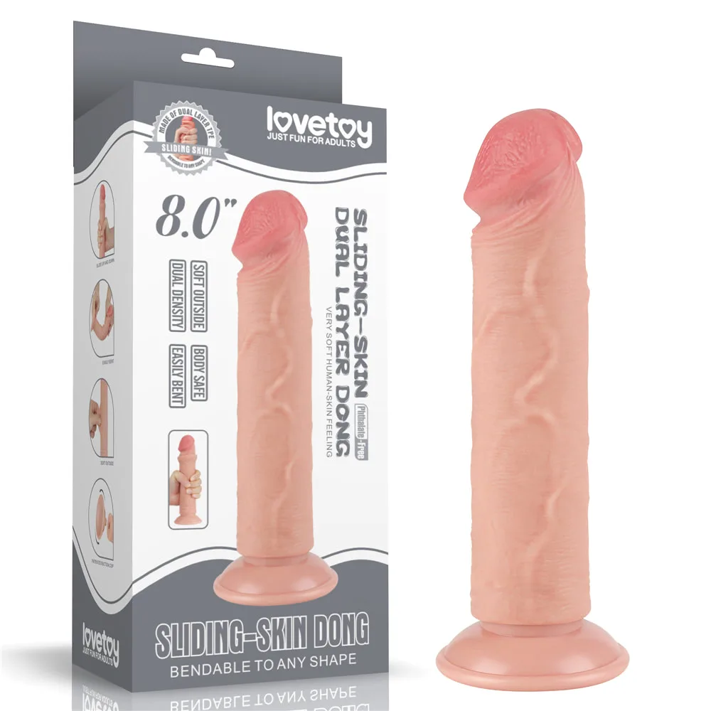 Pênis Realístico 20×3,8 cm – Sliding Skin Dual Layer Dong Flesh – LOVETOY