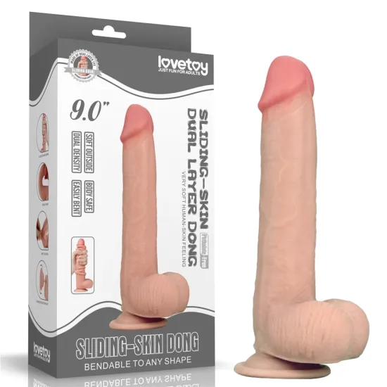 Prótese realística 23 cm com camada de dupla densidade - LOVETOY