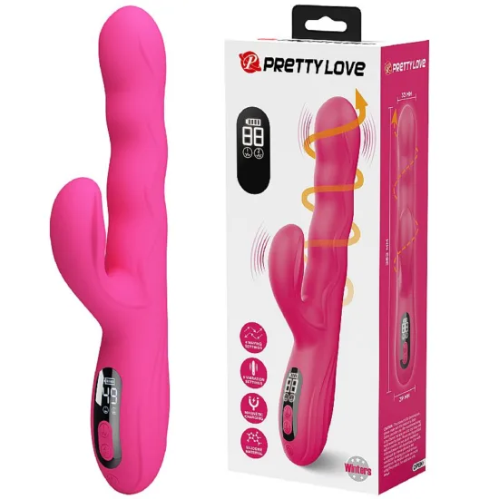 Vibrador de Ponto G e Clitóris com Ondulações - com Display de Led / Winters - Pretty Love