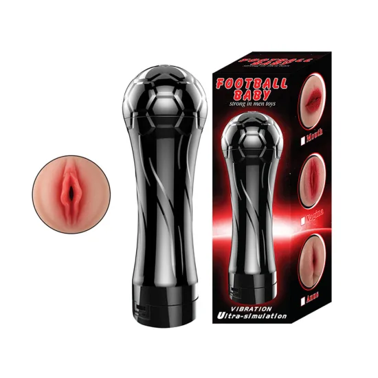 Masturbador em Formato de Lanterna Simulando Penetração Anal em Cyberskin com Vibro Multivelocidade Vagina Vibratória 25 x 7,8 cm