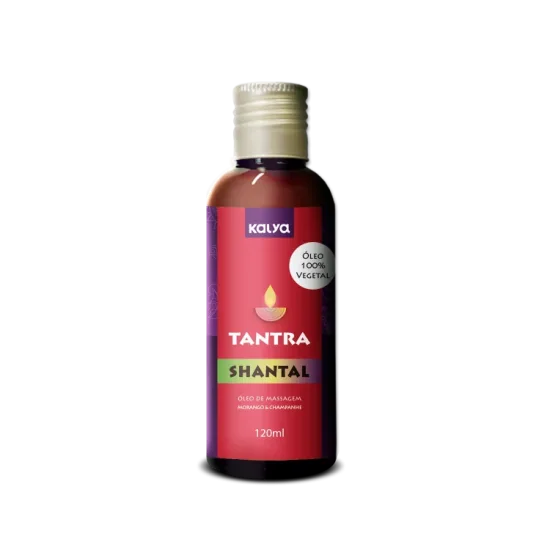 Oléo Tantra Shantal Morango Com Champanhe -Óleo De Massagem Sensual 100% Vegetal Kalya