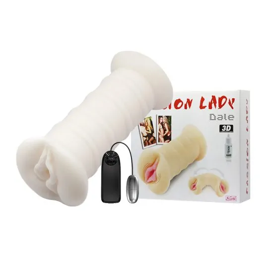 Masturbador Duplo Vagina em Cyberskin com Vibro Passion Lady Dale Baile
