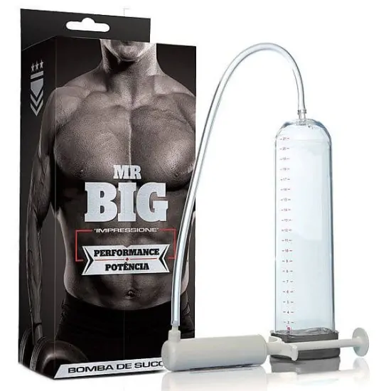 Bomba Peniana Manual com Seringa Mr Big Transparente
