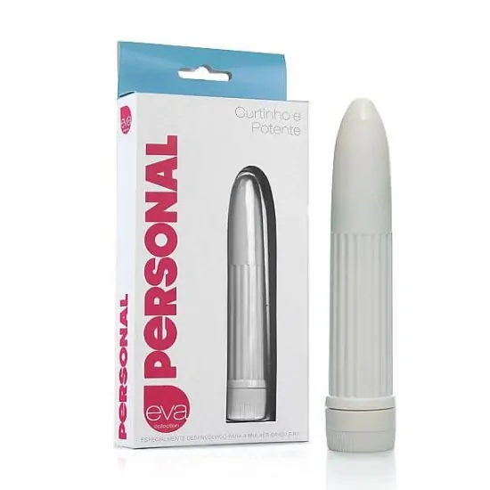 Vibrador Personal Multivelocidade Branco Adão e Eva 13 x 2,5 cm