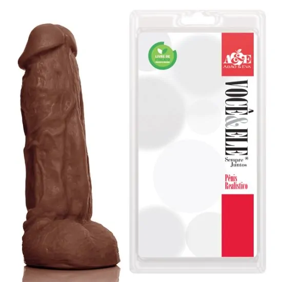Pênis Kong Na Cor Marrom Com Escroto 19,5×5,5 Cm
