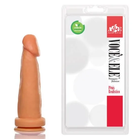 Pênis Realístico de Silicone 8l com Ventosa 20 x 5 cm