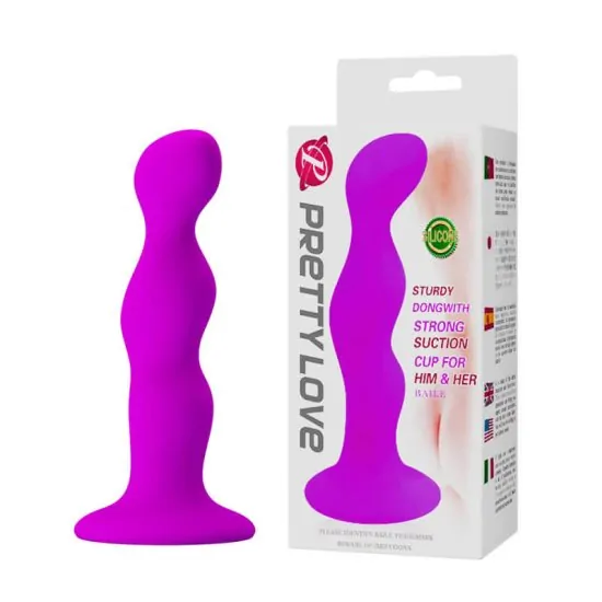 Plug Anal em Soft Touch com Ventosa 12 x 3 cm