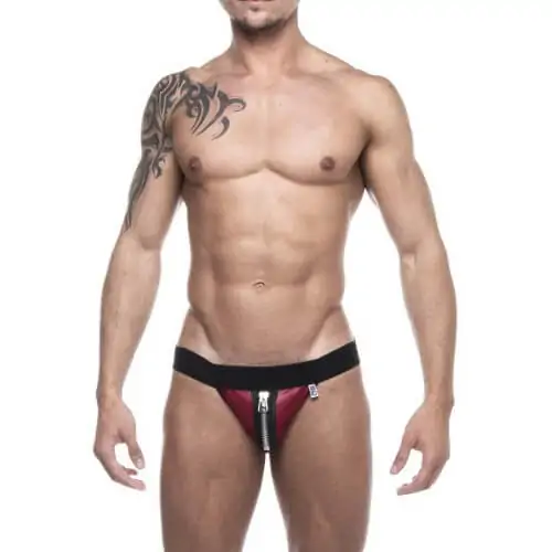 Jockstrap em Cirre Vermelho com Ziper Decorativo SD Clothing