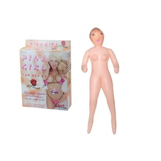 Boneca Inflável Morena com 3 Orifícios Penetráveis Pink Girl Top Sex Toy Rose Aroma 1,50 cm