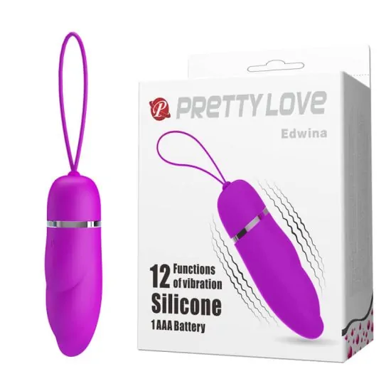 Bullet em Soft Touch com 12 Vibrações Pretty Love Edwina 9,3 x 3 cm