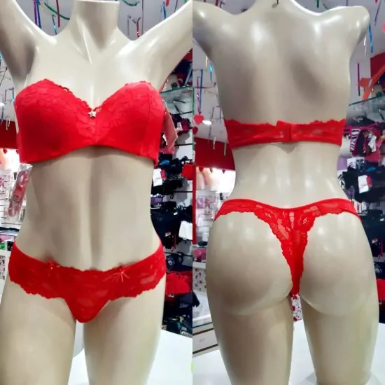 Conjunto Tomara que caia vermelho Sapeka