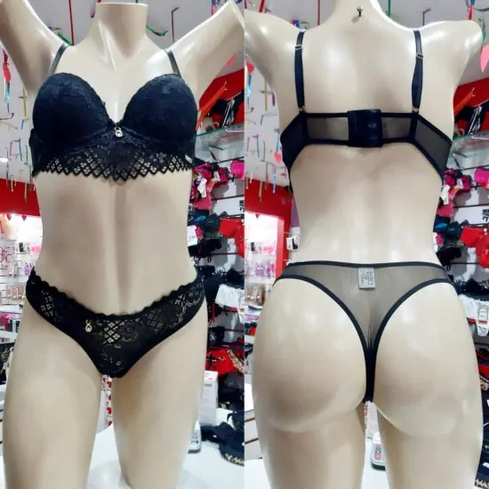 Conjunto Bralette Preto Jasmin