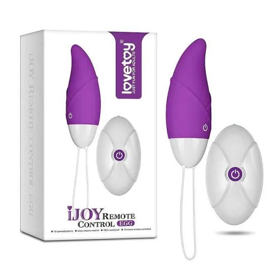Vibrador Bullet em Soft Touch com Controle 10 Modos de Vibração Ijoy Egg LoveToy 9,7 x 3,4cm