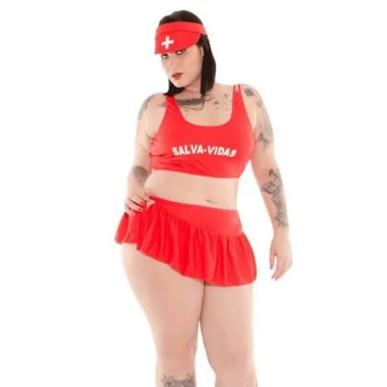 Fantasia Salva Vidas Plus Size Naty Sapeka Lingerie