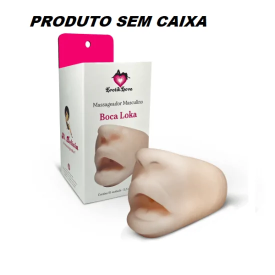 Masturbador Formato de Boca em Cyber Skin Boca Loka Erotik Love 11,5 x 6 cm