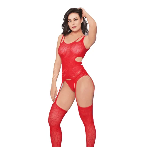 Macacão com Detalhes de Rosas e Recortes Lateral Yaffa Lingerie                                                                                                                                                                                                                                                                                                                                                                                                                                                                                                                                                                                                                                                                                                                                                                                                         n