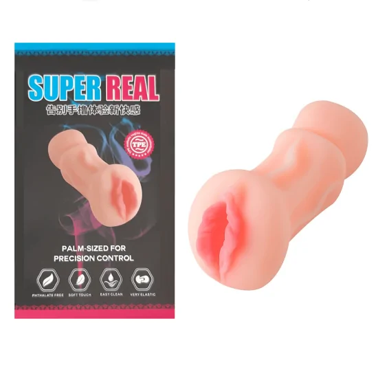 Masturbador Mini Vagina em CyberSkin Super Real 13,5 x 6,8 cm