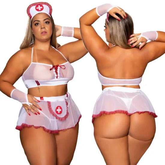Fantasia Sensual Doutora Plus Size Garota Veneno