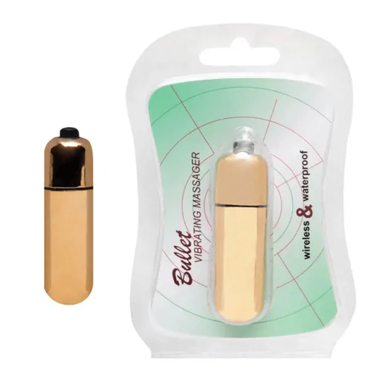 Mini Bullet Dourado 10 Modos de Vibração 5,5 cm Massager
