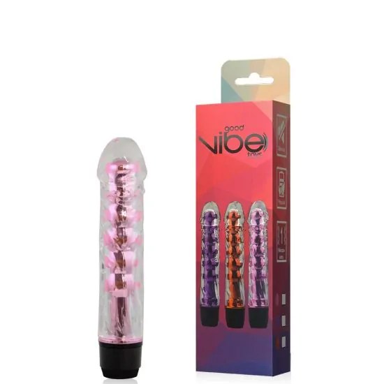 Vibrador Personal Rosa Com Capa Translúcida, Possui Vibração Multivelocidade -GOOD VIBE TOYS