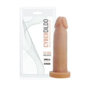 Pênis Realístico 8 com Vértebra em Cyber Skin Adão e Eva 16 x 3,5 cm