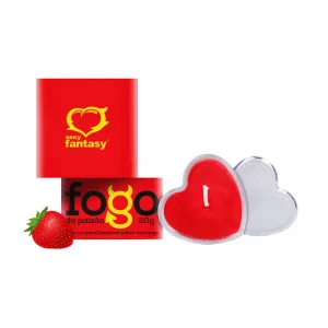 Vela Para Massagem Corporal Beijável Fogo da Paixão Sabor Morango Sexy Fantasy 20g