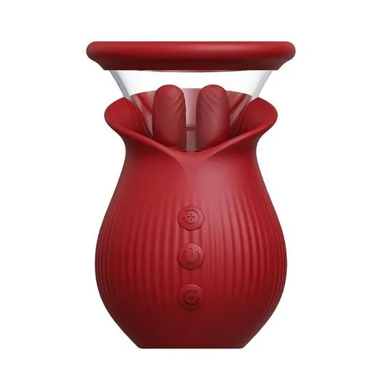 Scarlet Vibrador Sugador De Clitóris Formato De Rosa Multivelocidade- Sexy Import.