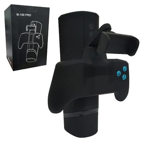 Masturbador Recarregável com Suporte Pra Celular e Controle SI 21,6 X 9,1 cm.