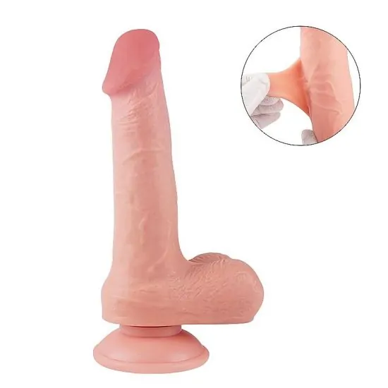 Dildo Super Realístico Dupla Camada - Ventosa Removível - 19,0 X 3,7 cm - SI
