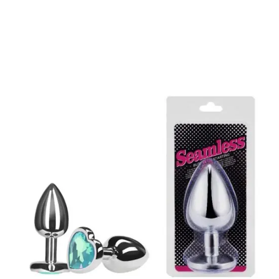 Plug Anal Formato Coração Médio com Pedra – SEAMLESS BUTT PLUG